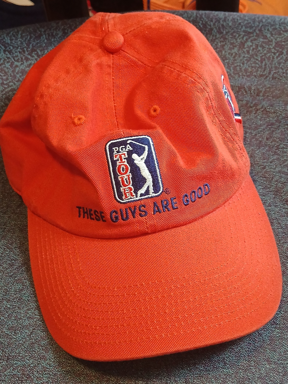 PGA Tour Bright Orange Embroidered Baseball Cap